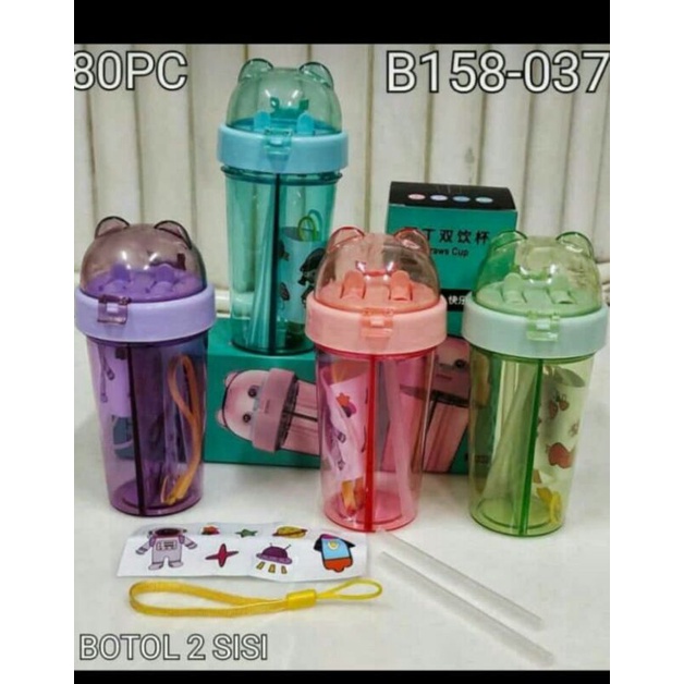 botol 2 sisi kepala beruang