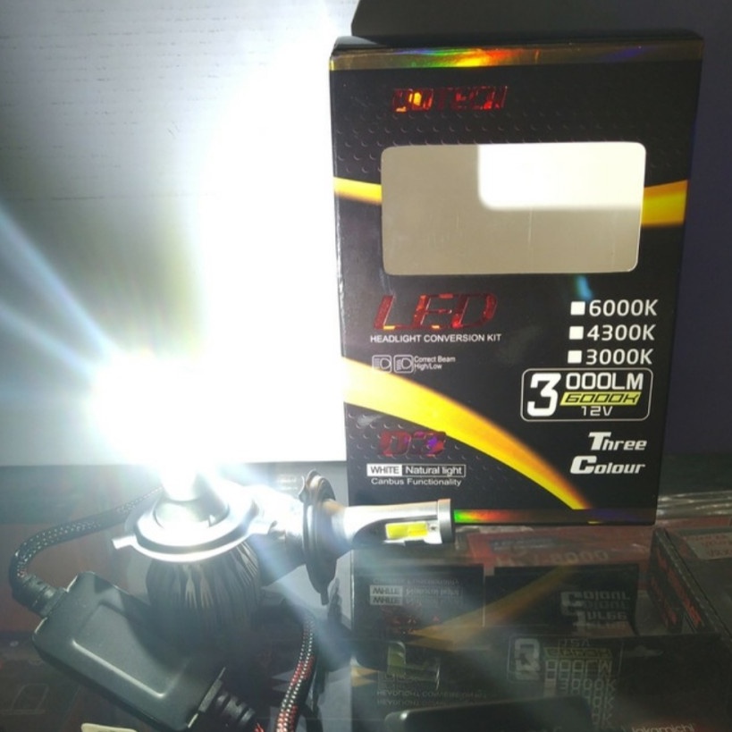 Lampu Led Mobil 3 warna HB4 Dotech