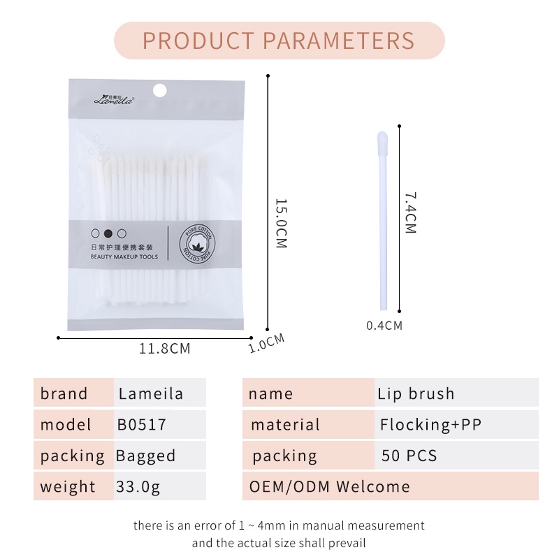 Lip Brush Applicator Kuas Bibir Sekali Pakai Disposable Lip Brush