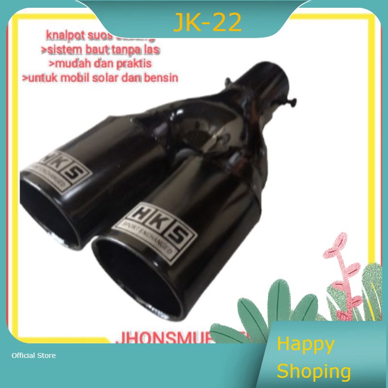 knalpot suos baut cabang 2 suara jet bus untuk mobil bensin dan solar