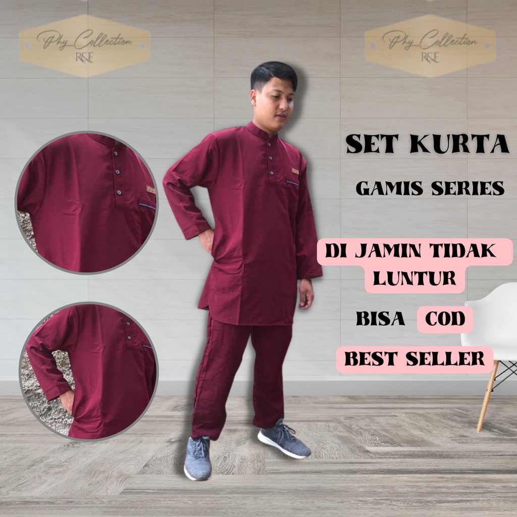 Koko Kurta Set Stelan Umroh Pakistan Pria Muslim laki laki Setelan Gamis Pakistan Remaja Dan Dewasa Baju Koko Kurta Premium Terlaris Ukuran M L XL XXL