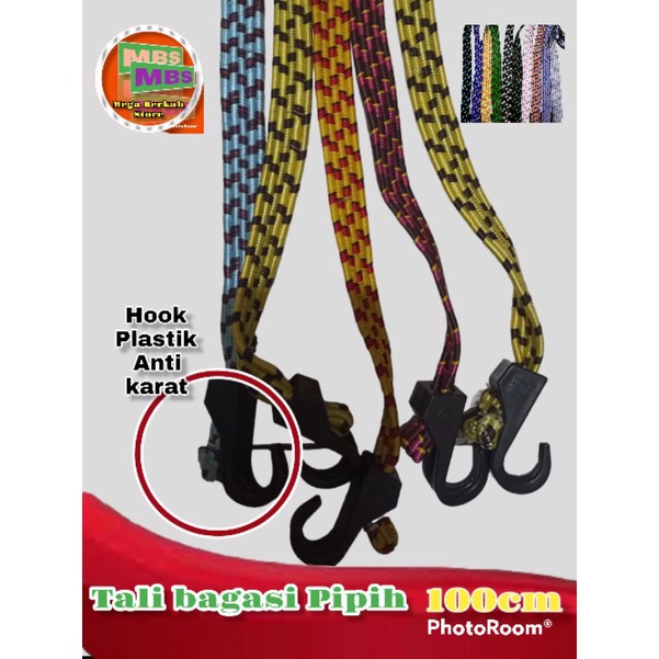 TALI IKAT BARANG BAGASI MOTOR PIPIH 100CM//TALI BAGASI MOTOR MULTI FUNGSI