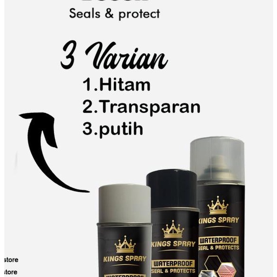 

KINGS SEALENT SPRAY - ATAP ANTI BOCOR - SATUAN (1PCS) - AQUA SPRAY - Putih