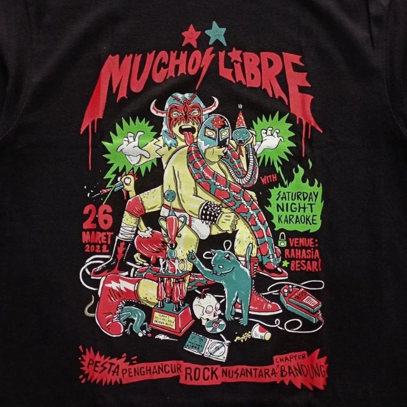 Tshirt MUCHOS LIBRE - PESTA PENGHANCUR ROCK NUSANTARA: CHAPTER BANDUNG