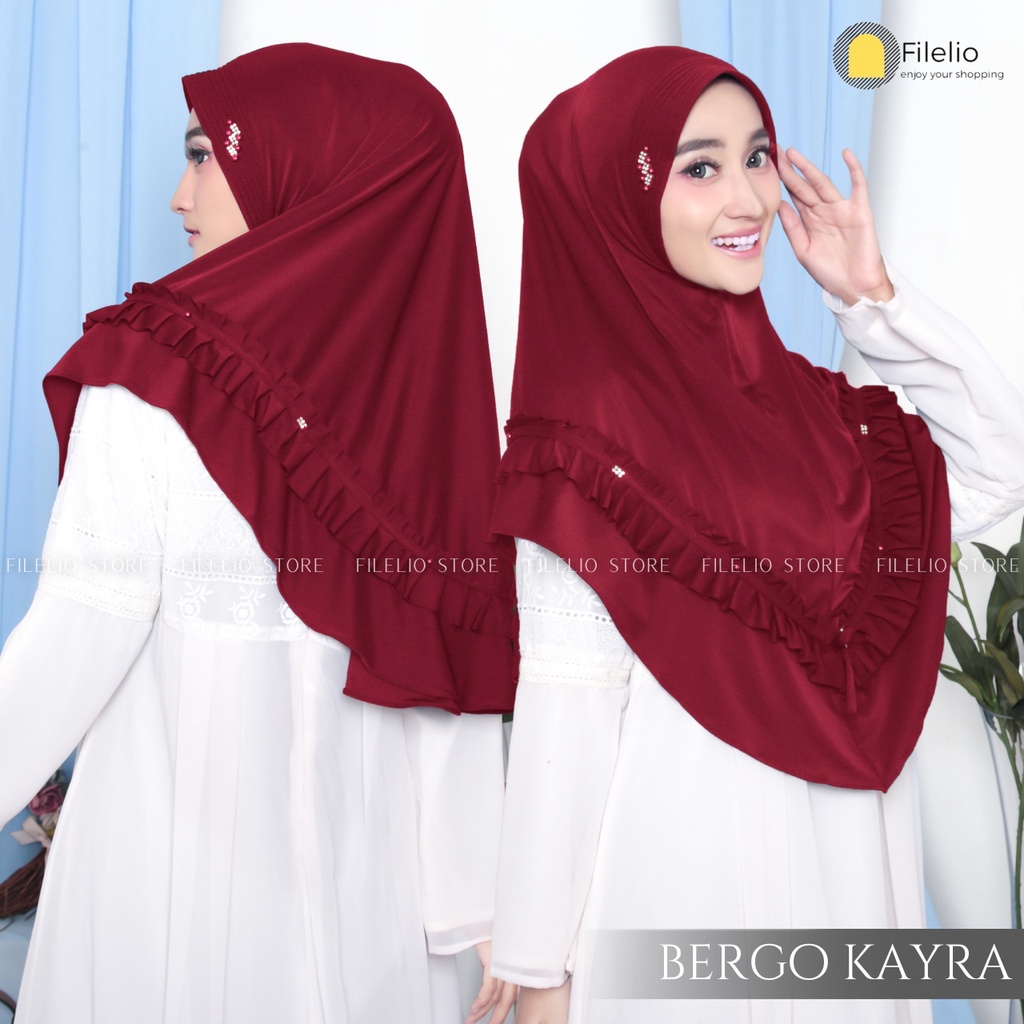 ALFATIHSTORE / bergo kayra rempel / Hijab Rempel Madu / Bergo Instan / kerudung jersey rempel Kriwil / Jilbab Bergo Hamidah Jersey | Bergo Sport Jersey Premium
