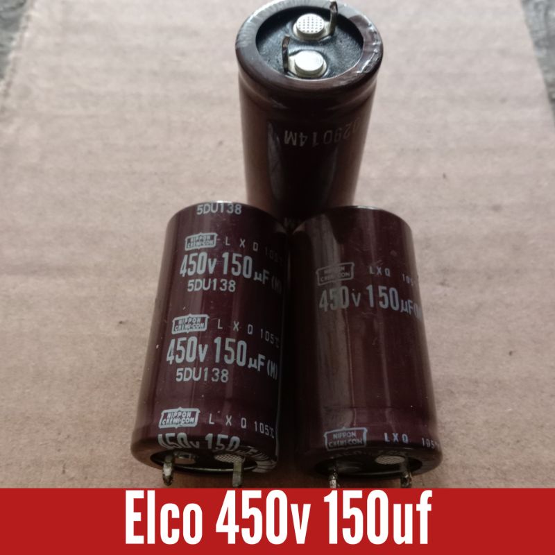 ELCO 450V 150UF CABUTAN ORIGINAL ELCO