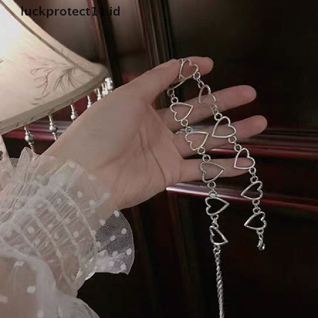 Kalung Choker Rantai Bentuk Hati Gaya Gotik Untuk Wanita