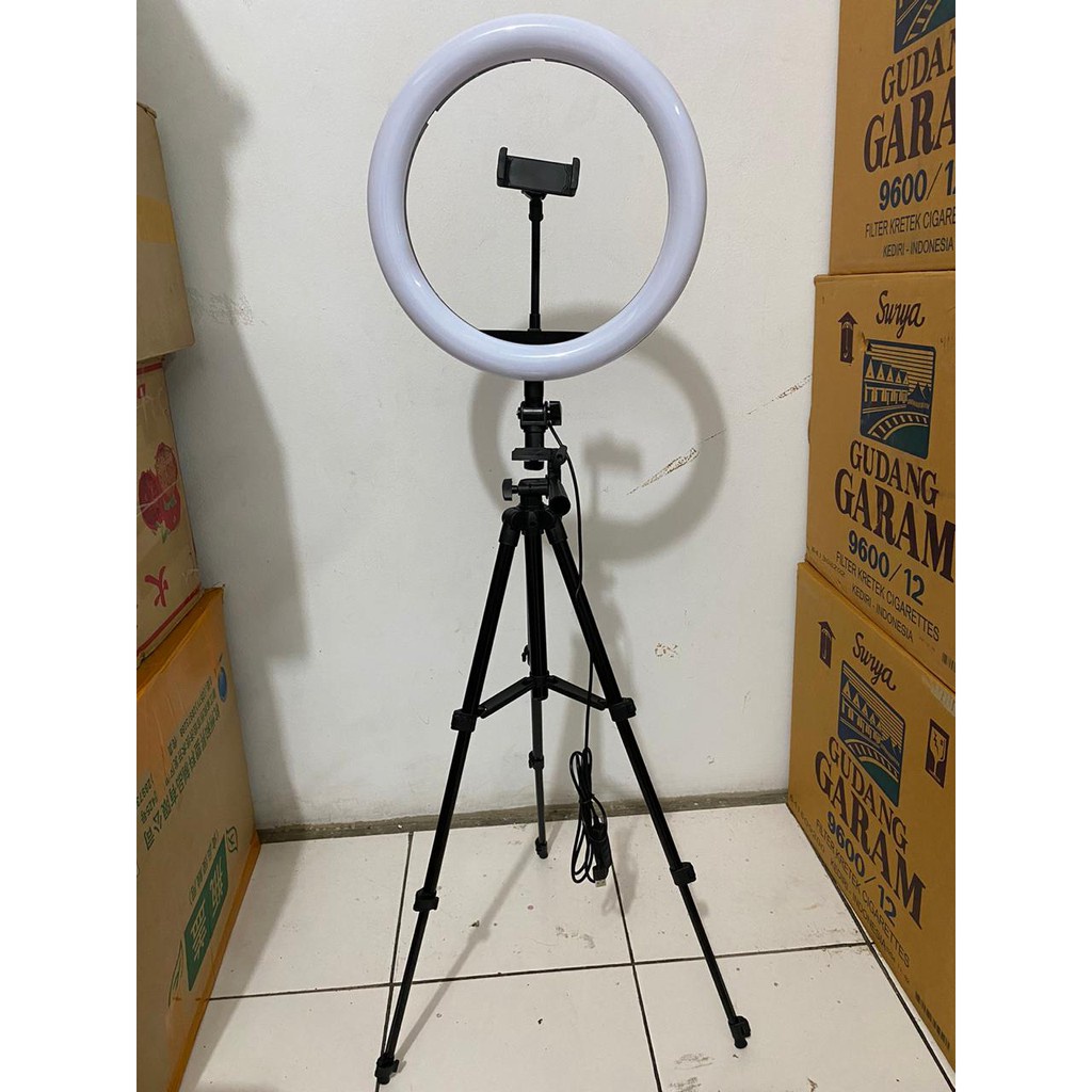 RING LIGHT LED 33 CM Lampu 33 cm Make Up + TRIPOD 3120 PAKET TERMURAH