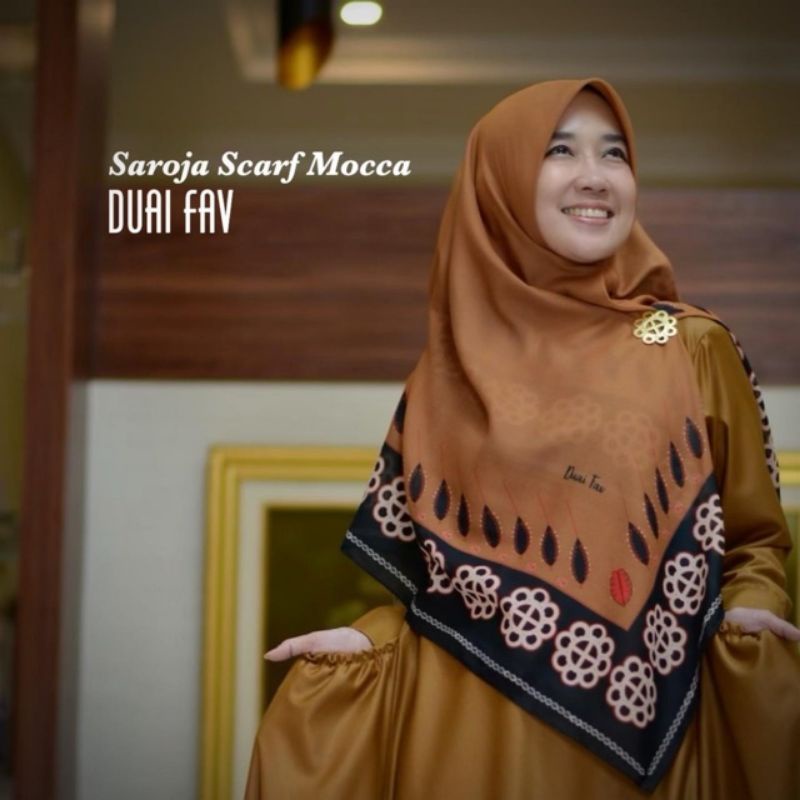KERUDUNG HIJAB SAROJA SCARF DUAI FAV 21 ORIGINAL || MOUNEERASHOP
