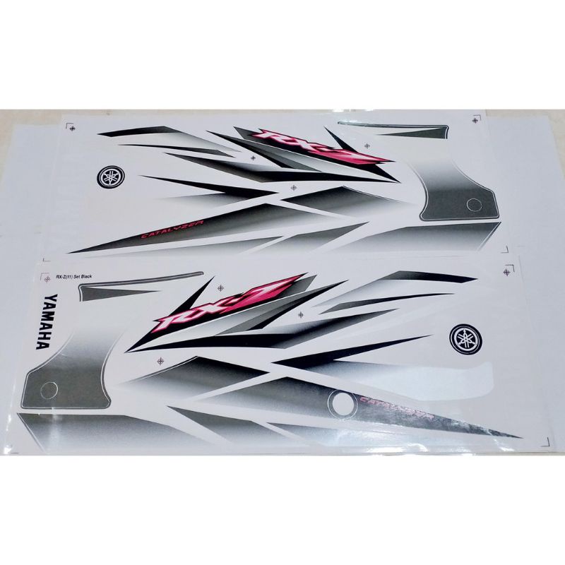 striping stiker sticker list bodi body Yamaha Rxz catalyzer bukan milenium rzr