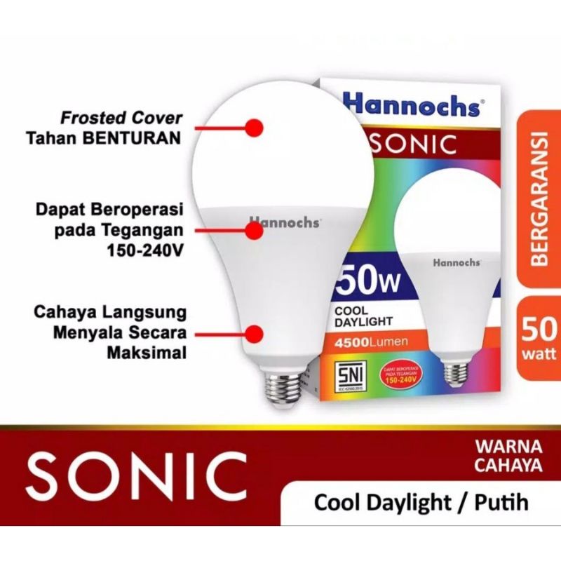 Jual Lampu LED Hannochs Sonic 20 Watt 25 Watt 30 Watt 40 Watt 50 Watt ...