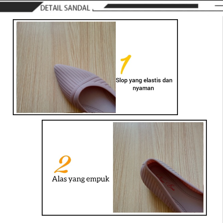 sogo NEW ERA LB 13009 Sepatu Wanita Karet Jelly Sepatu FlatShoes Wanita Karet Original