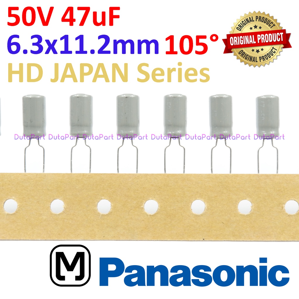 50V 47uF ORIGINAL PANASONIC HD Series Kapasitor Capasitor Elko Elco