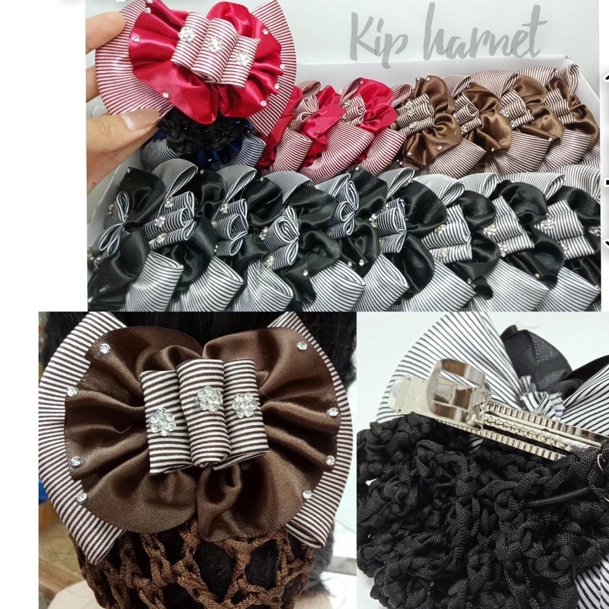 Jepit Rambut Harnet Pita KEDUT Salur - Jepit Kep Rambut Konde Sirkam Rambut/Cepol HAIRNET/KIP HARNET/KIP Jaring/JEPIT HARNET tokopelanginicer