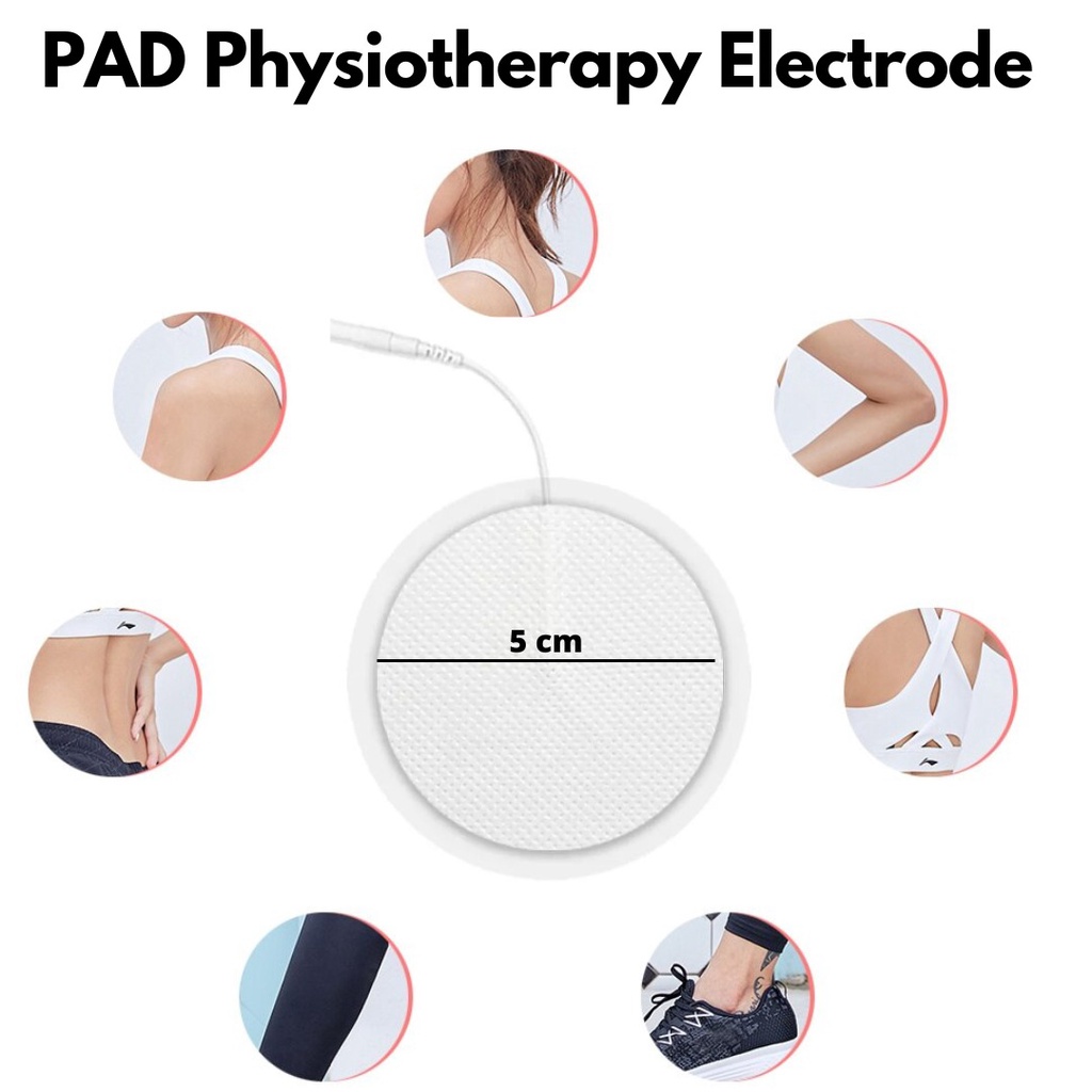 TERLARIS PAD TENS ELEKTRODA TERAPI STROKE NYERI SENDI OTOT SIZE 5cm / PAD TENS MODEL BULAT