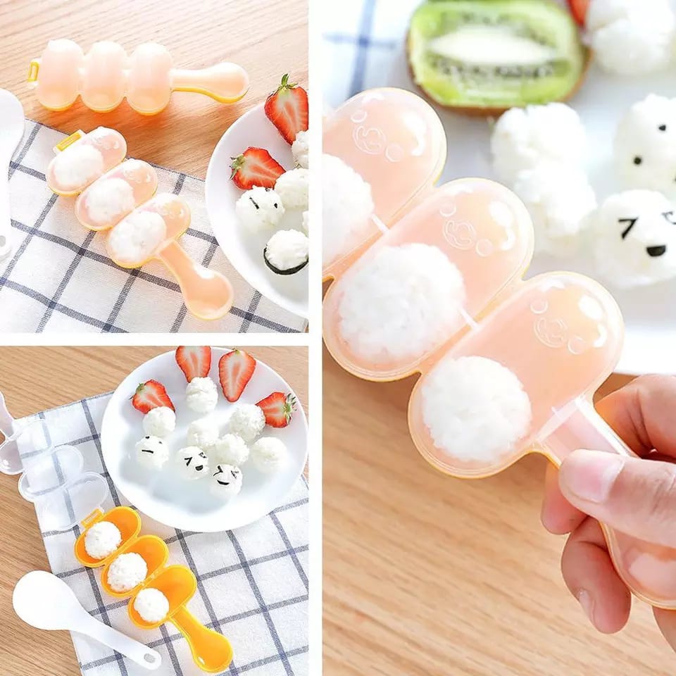 Cetakan Nasi Bento Bola Bulat Gulung Plus Centong Rice Ball Shaker Bento Rice Ball Mold F851