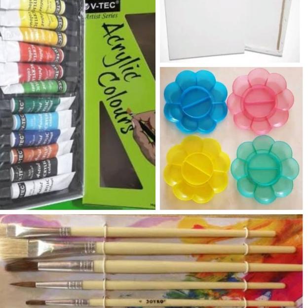 

Paket Lukis Kanvas (kanvas 30x40+kuas+palet+cat akrilik)