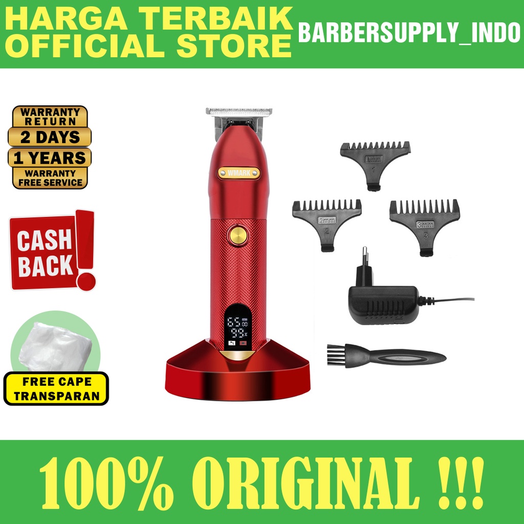 Wmark NG 203 Trimmer Full Metal Babyliss Blade Ori / Alat Cukur Kumis