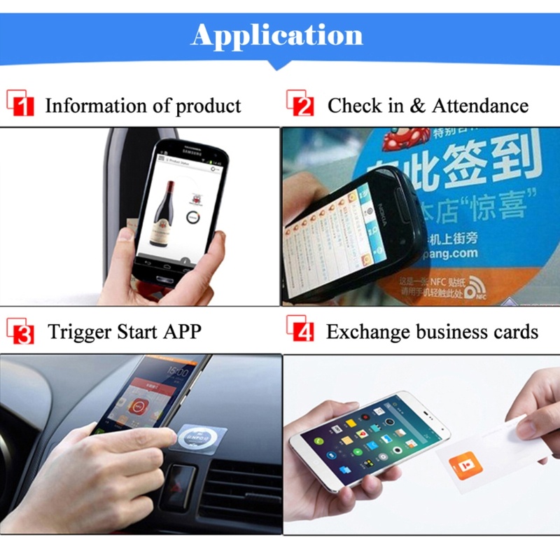 Btsg Telepon NFC 213tag NTAG 213stiker 144bytes ISO14443A 13.56MHz RFID IC Label