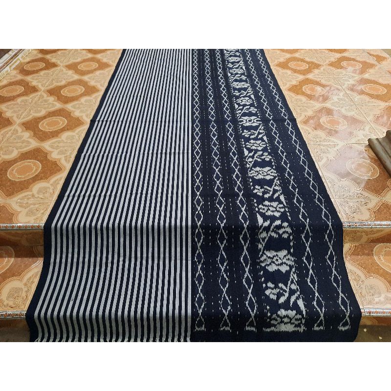 Kain tenun blanket lurik hitam putih || MJ05