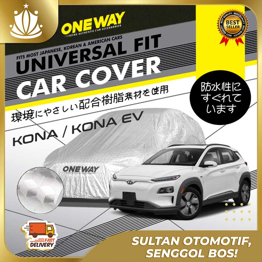 Body Cover Sarung Mobil KONA / KONA EV Waterproof 3 LAYER TEBAL Deluxe Anti Air