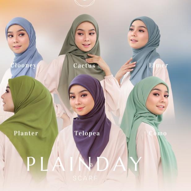 Hijab Segi Empat Plaindayscarf Seradia - Ashberry