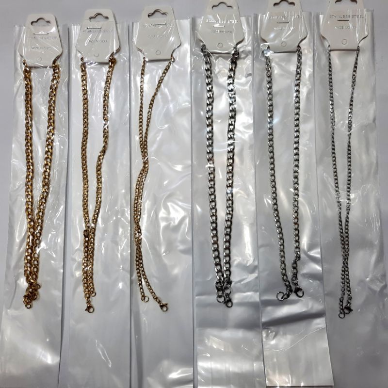Kalung Titanium Rantai Klasik 12buah Kulakan Grosir