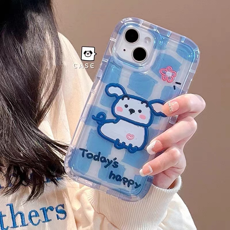 Soft Case Silikon TPU Transparan Motif Anjing Lucu Untuk IPhone 13 14 12 11 Pro Max XS XR X 8 7 6S Plus