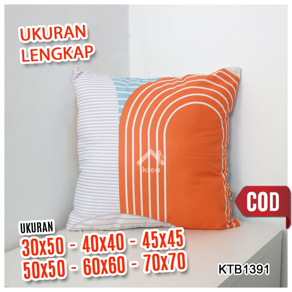 Sarung Bantal Sofa Ukuran 30x50, 40x40, 45x45, 50x50, 60x60, 70x70 - KTB1391