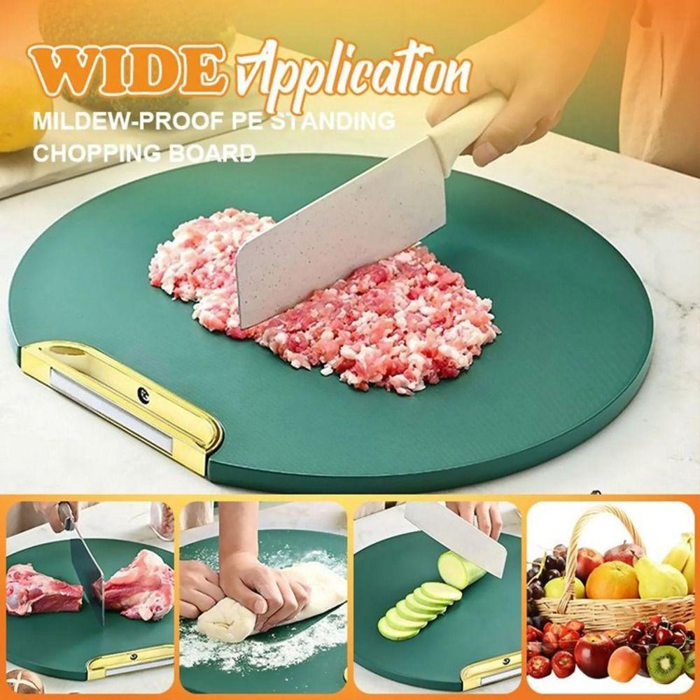 [Elegan] Chopping Block Mudah Dibersihkan Berlapis Emas Multi-Fungsi Dua Sisi Dapat Diputar Dapat Digantung Non-slip Rumah Tangga Antibakteri Aksesoris Dapur Chopping Mat