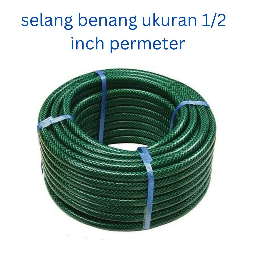 1/2 Inch Selang Air Anti Lumut Benang Anyaman Hijau Diameter 1/2&quot; Per Meter-Hijau Lumut