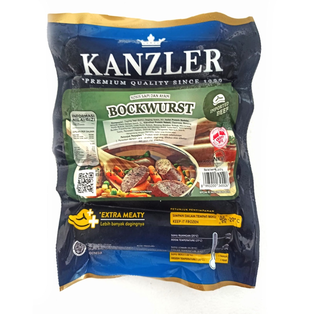 

SOSIS KANZLER SAPI bockwurst 360g