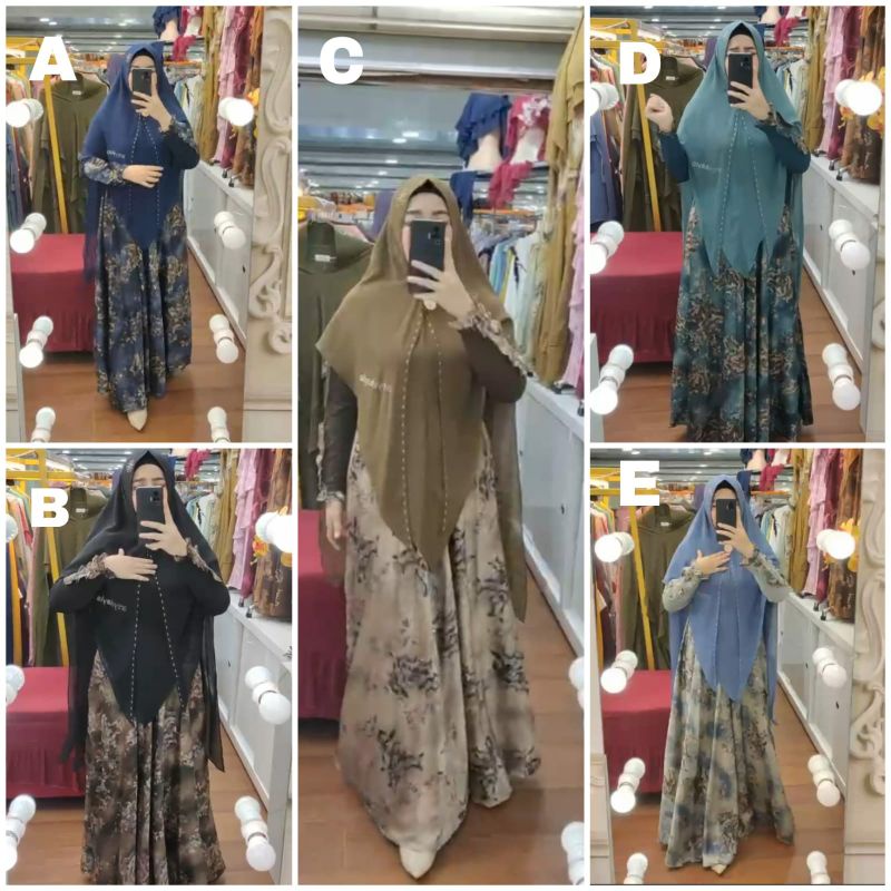 KHANZA SYAR'I BY ARSYAKAYLA GAMIS TERBARU SET SYARI BAJU SYARI TERBARU