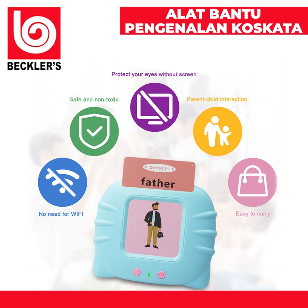 Mainan Flash card bersuara / Card Early Education Bilingual Device Alat Bantu Belajar Bahasa Inggris