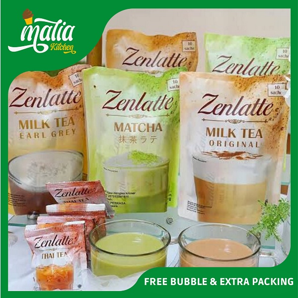 

zenlatte minuman instan bubuk matcha thai tea milk tea kemasan sachet 20gr