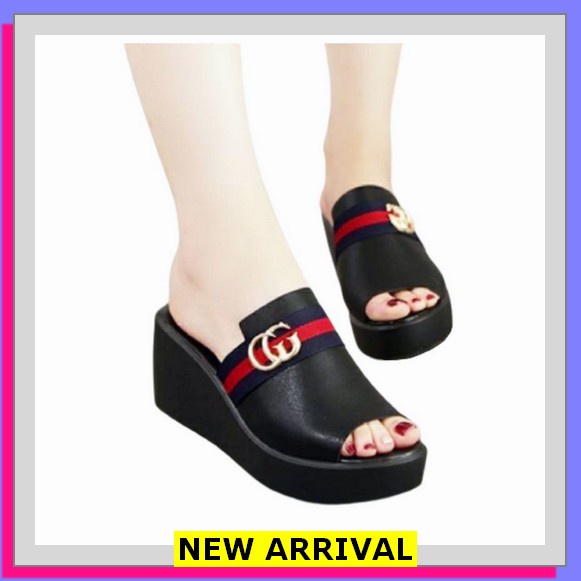 Sandal Japit Wedges Wanita Emory Arasha 18Emo3911 Emorystyle Ori Original Brand Branded Terbaru Abbu