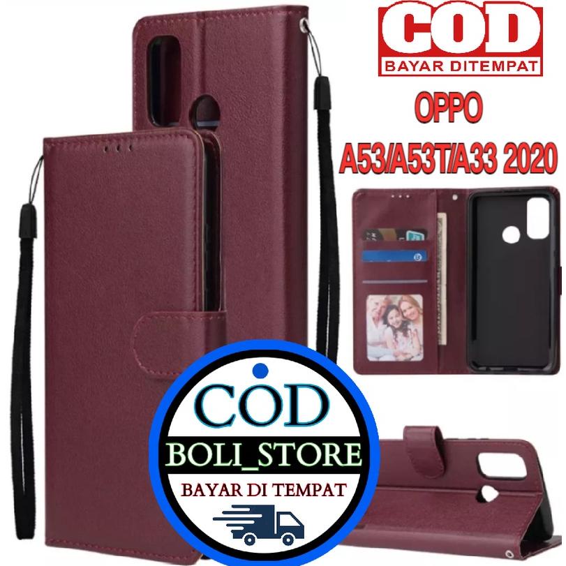 Trend - Case Flip Case Kulit For Oppo A53 2020/A33 2020- Casing Dompet-Flip Cover Leather-Sarung Hp ,,