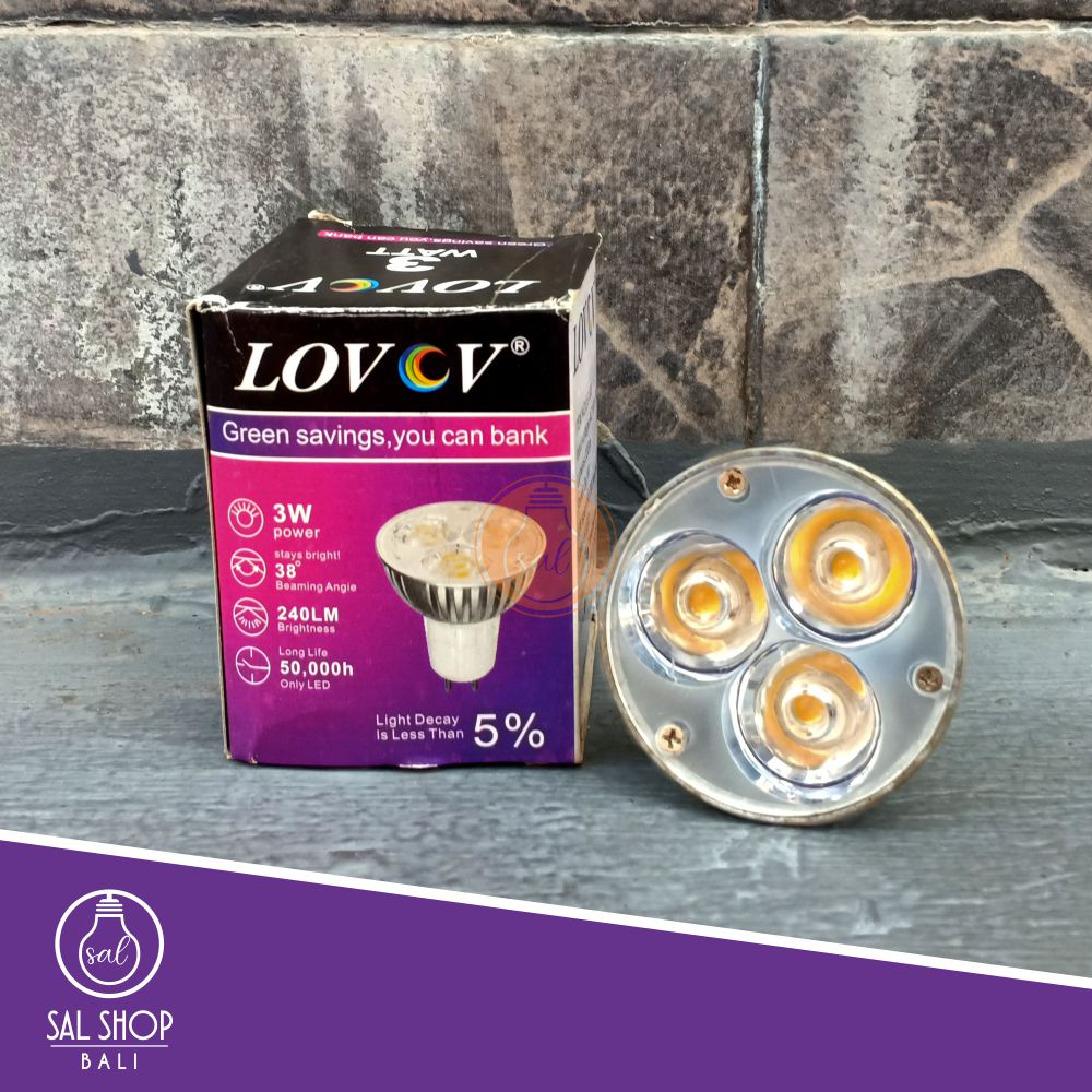 Lampu LED 3 Mata 3W E27 Lovov