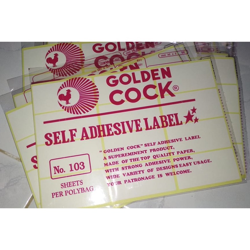 

Label Stiker Undangan No.103 isi 84 Golden Cock