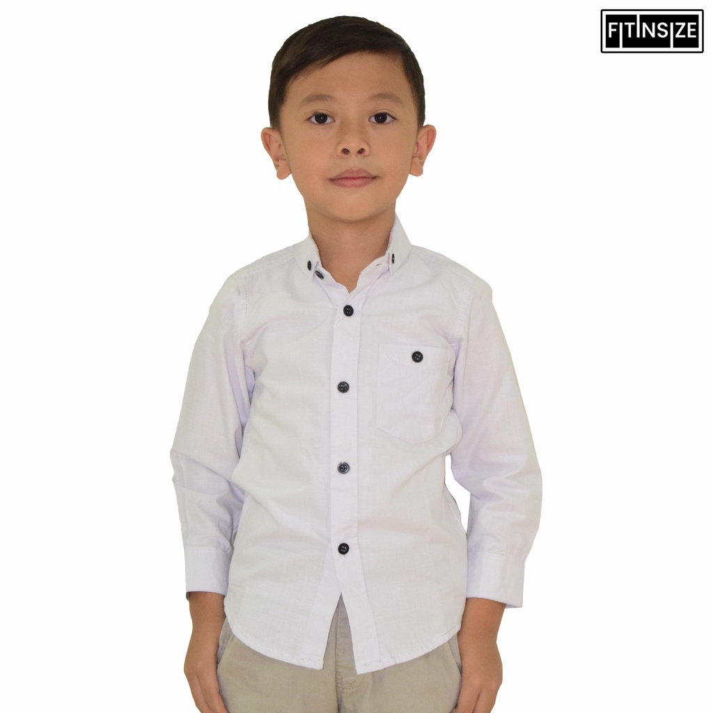 KEMEJA ANAK TERLARIS PENDEK POLOS PUTIH HITAM MARUN BIRU DONGKER ABU-ABU CASUAL/FORMAL