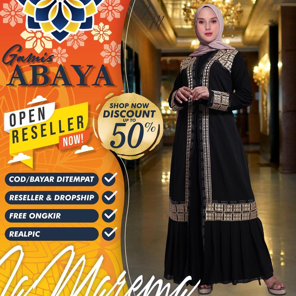 PRODUK- [ LAMAREMA ] ABAYA TURKEY / ABAYA TURKEY MEWAH / ABAYA TURKI / GAMIS TURKEY / ABAYA HITAM / 