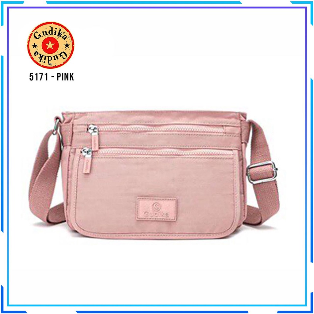 BIG PROMO GUDIKA Bag 5171 - Tas Fashion Branded Ori Selempang bahu Cewek Kekinian Wanita Import Korea Original Terbaru Bahan Nilon Anti Air Waterproof