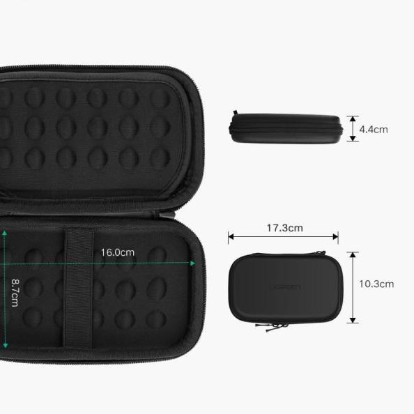 UGREEN Hardisk Pouch Case Storage Travel Sarung HDD Hard Case 40707