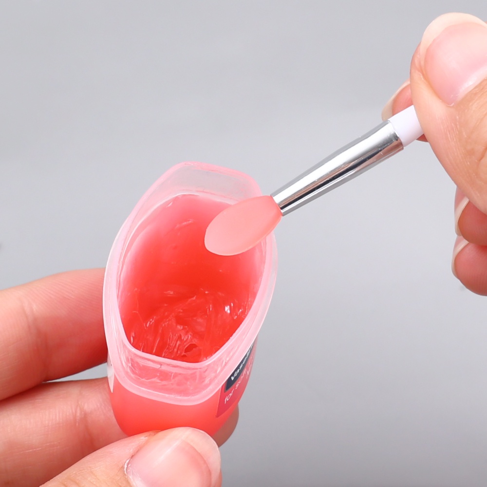 1 Pc Brush Makeup Mini Portable Multifungsi Bahan Silikon Untuk Eyeshadow Lip Gloss