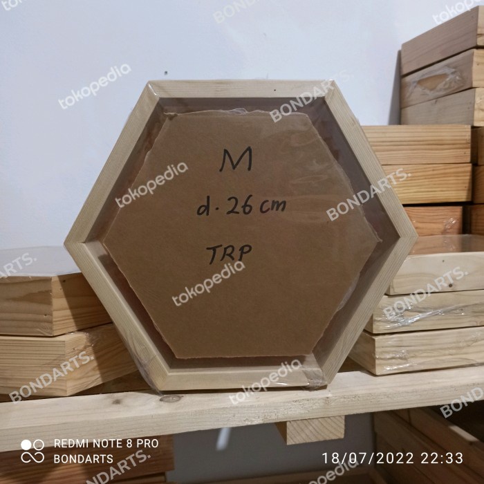 Mahar Pigura Mahar Hexagonal Bondarts Bingkai 3D Frame