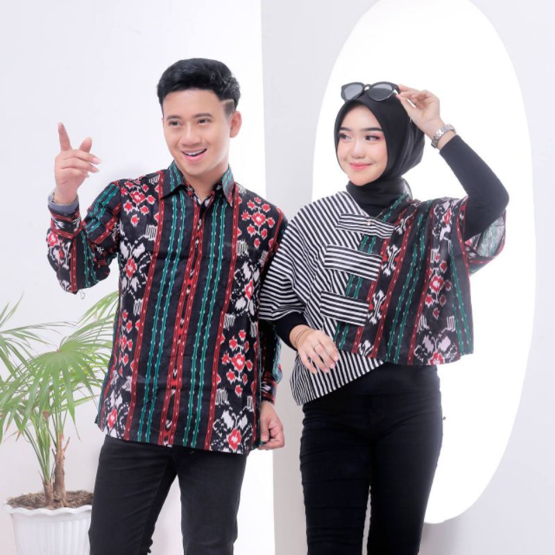 COUPLE BLUS KIMONO  VEST BATIK