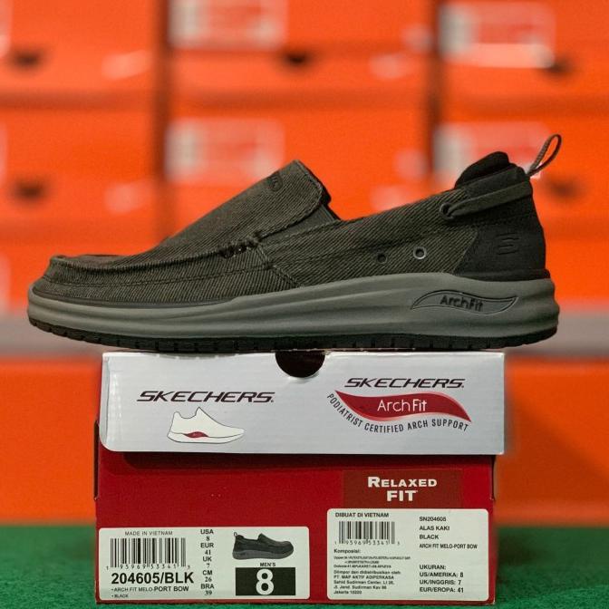 (size 41,42,43,46)SEPATU PRIA SKECHERS ARCH FIT MELO PORT BOW ORIGINAL