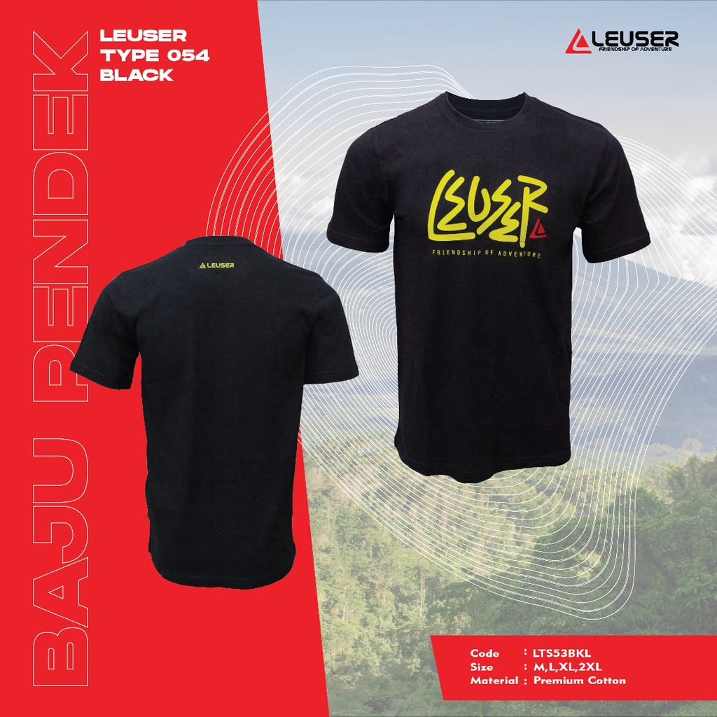 KAOS/TSHIRT/BAJU/KAOS LEUSER TYPE 054 BLACK/LTS53
