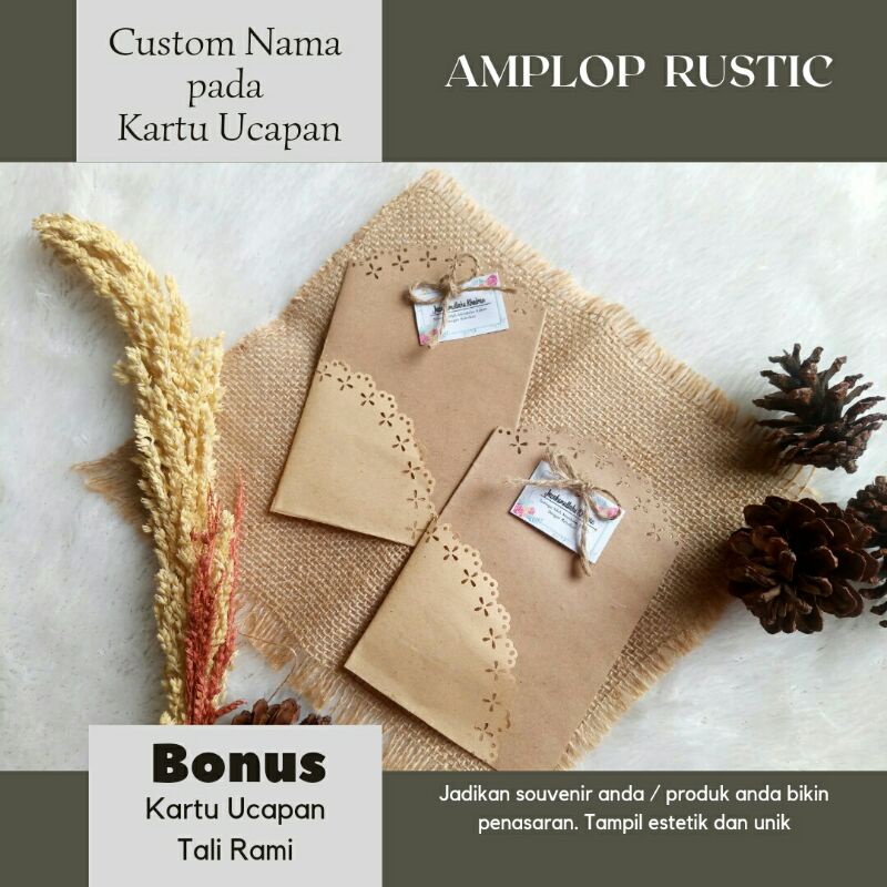 

Amplop Rustic / Amplop coklat / amplop hampers