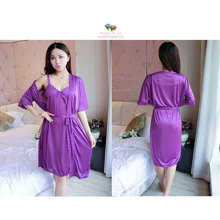 SHENMYPRINT Kimono 2in1 Jessi | Baju Tidur Wanita | 2in1 Kimono + Dress